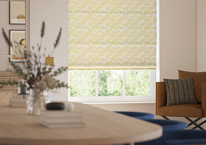 Maze, Yellow - Roman Blind - Image 5